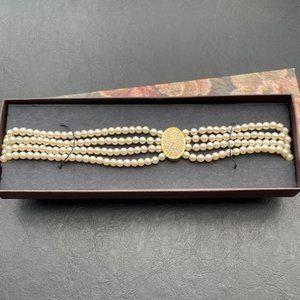 Vintage Edith Vanderbilt 4 strand faux pearl necklace